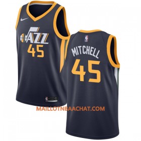 Maillot NBA Utah Jazz Donovan Mitchell 45 Nike 2017-18 Navy Swingman - Homme